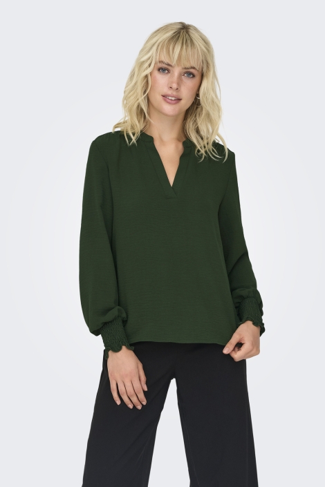 Only onlmette v-neck ls smock top noos w